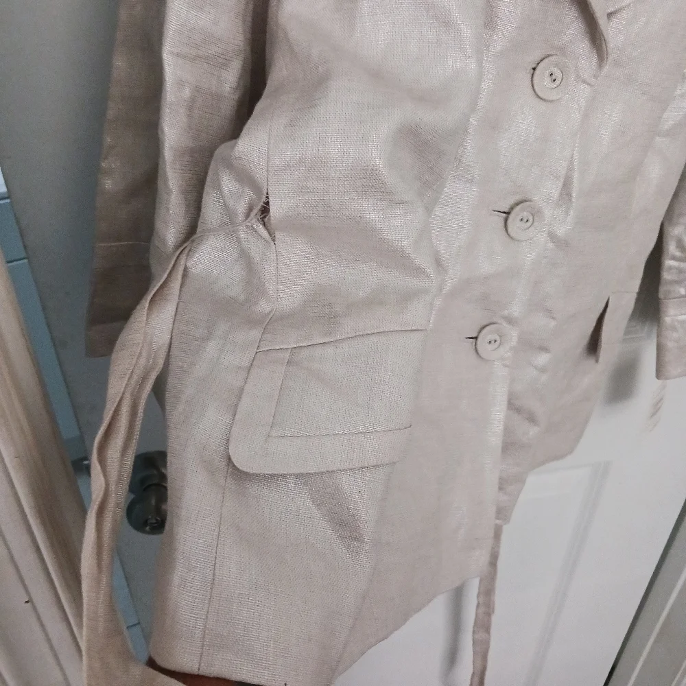 Brand NEW Semantiks linen metallic silver blazer - Picture 15 of 16